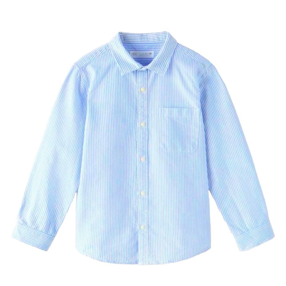 Zara Boys Striped Button Up Shirt-Size 10